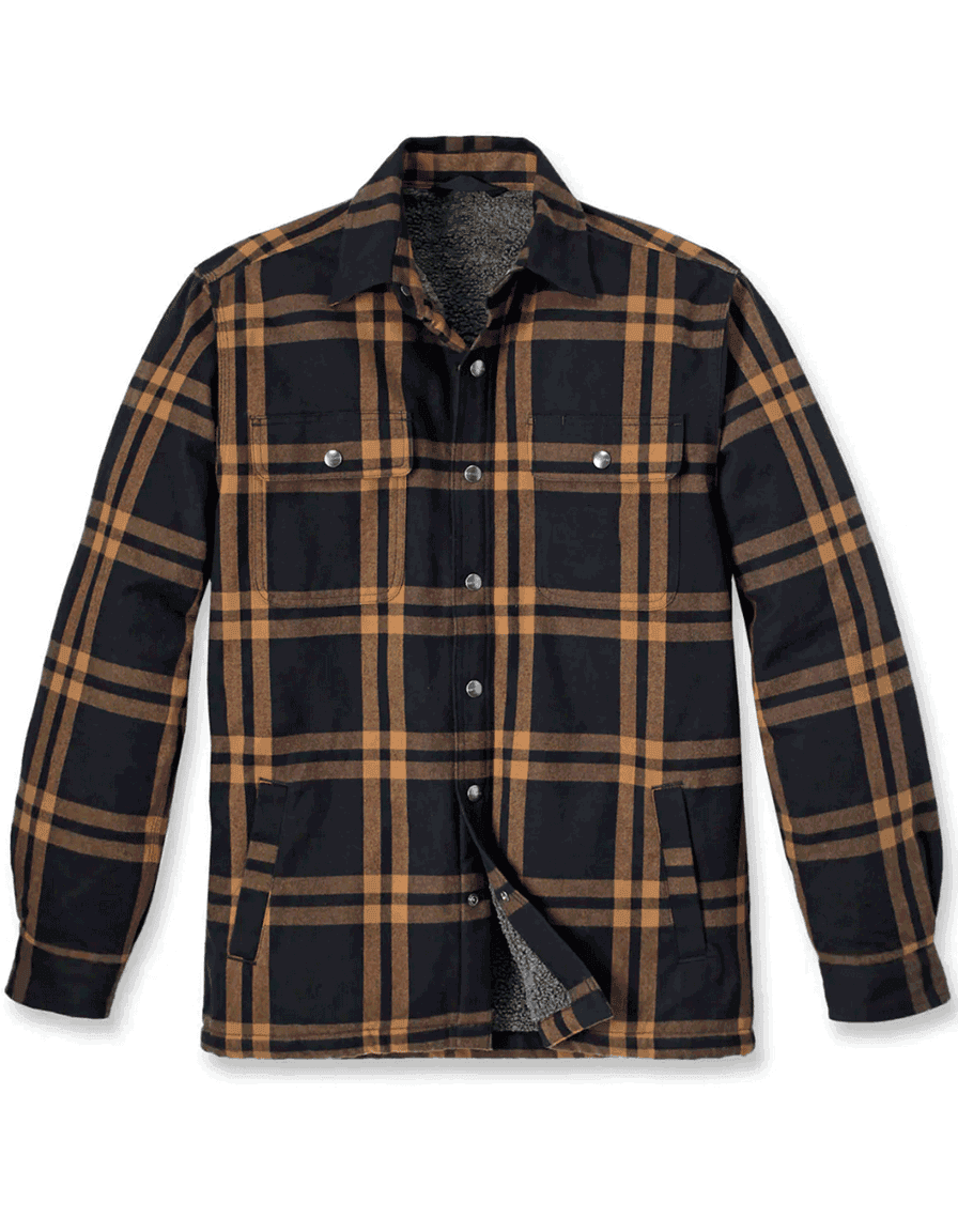 Sherpa Lined Flannel Shirt Jacket